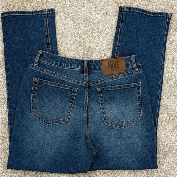 Frye Women's Straight Leg high rise Jeans - Dark Blue - Picture 6 of 7